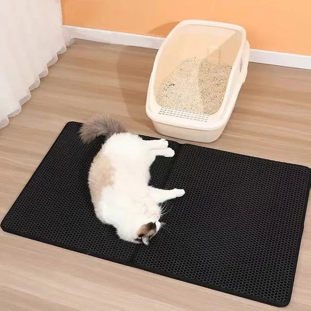 Absorbent Cat Litter Mat, Mess-Reducing