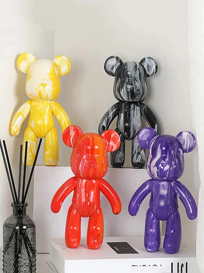 Vibrant Colorful Bear Toy, Playful and Fun