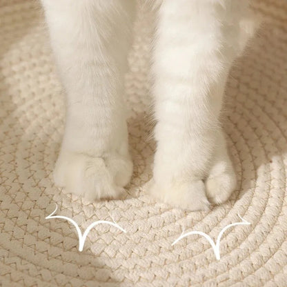 Handwoven Rope Cat Bed, Natural Texture