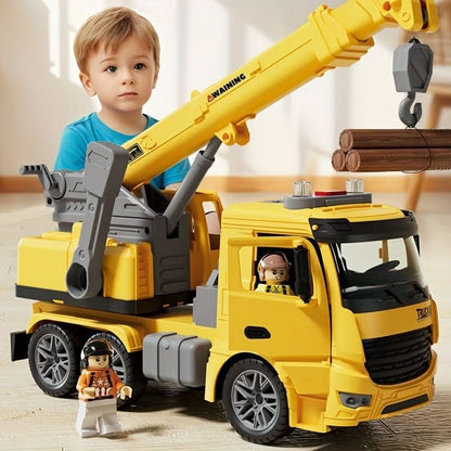 Camion-grue BuildPlay – Véhicule de chantier avec lumières, sons et bras de grue mobile (à partir de 3 ans)