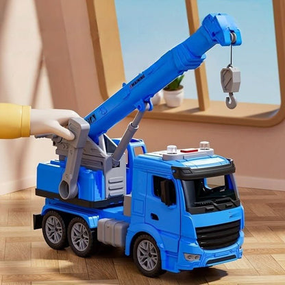 Camion-grue BuildPlay – Véhicule de chantier avec lumières, sons et bras de grue mobile (à partir de 3 ans)
