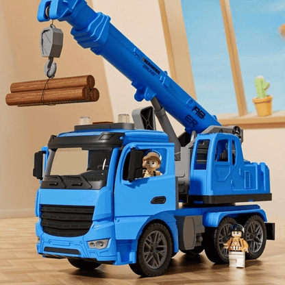 Camion-grue BuildPlay – Véhicule de chantier avec lumières, sons et bras de grue mobile (à partir de 3 ans)
