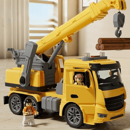 Camion-grue BuildPlay – Véhicule de chantier avec lumières, sons et bras de grue mobile (à partir de 3 ans)