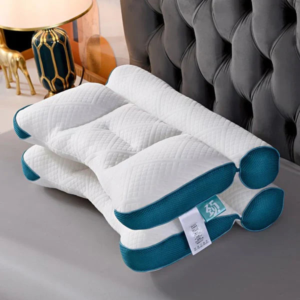 Comfort-enhancing neck support pillow, orthopedic design