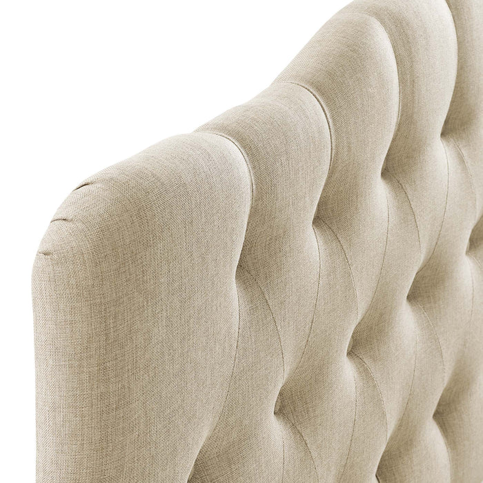 Annabel Diamond Tufted Upholstered Fabric Headboard
