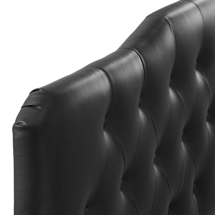 Annabel Diamond Tufted Upholstered Vinyl Headboard