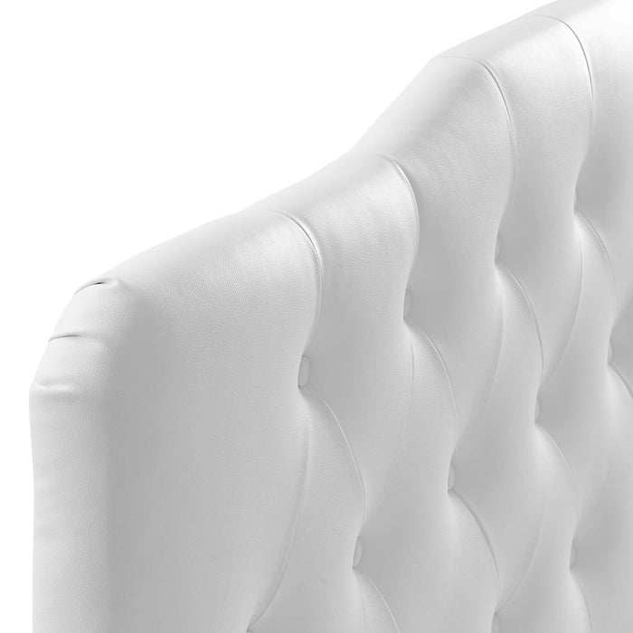 Annabel Diamond Tufted Upholstered Vinyl Headboard
