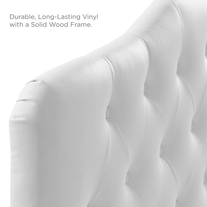 Annabel Diamond Tufted Upholstered Vinyl Headboard