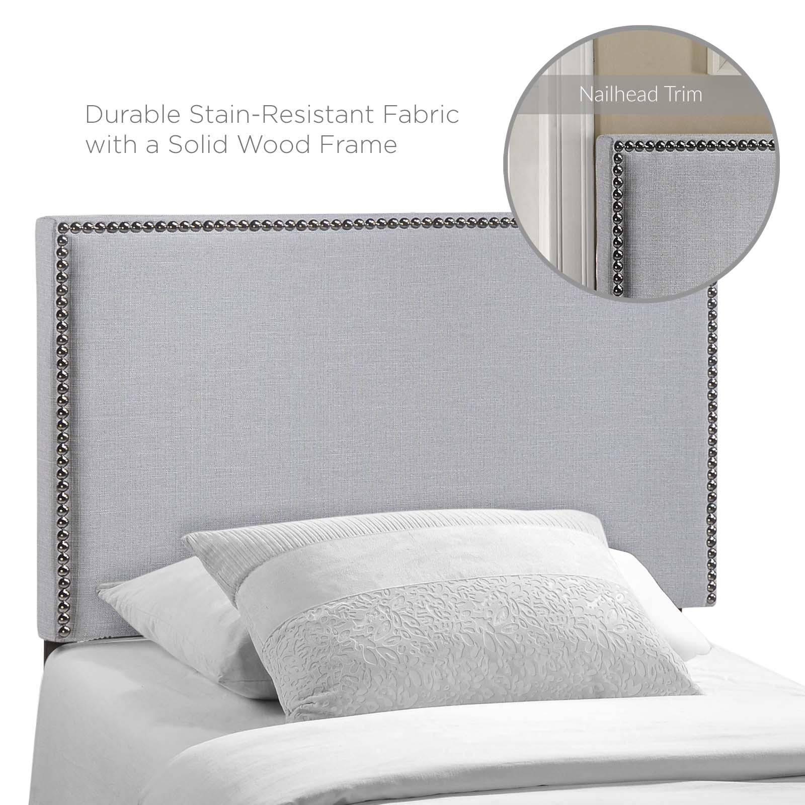 Region Nailhead Upholstered Headboard