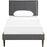 Camille Fabric Platform Bed with Squared Tapered Legs