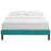 Tessie Fabric Bed Frame with Squared Tapered Legs