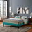 Tessie Fabric Bed Frame with Squared Tapered Legs