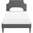 Corene Fabric Platform Bed with Squared Tapered Legs
