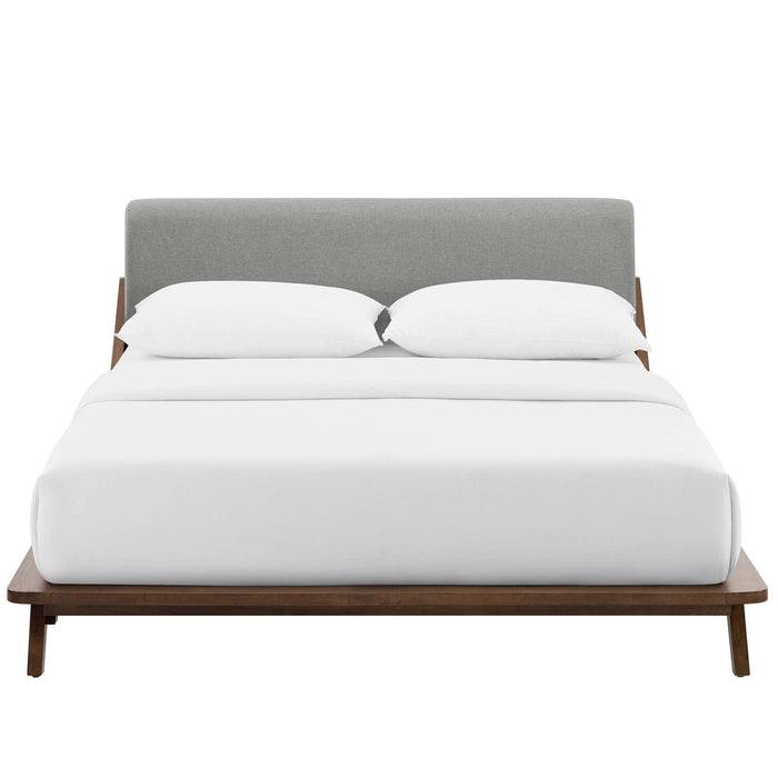 Luella Upholstered Fabric Queen Platform Bed