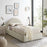 Resort Upholstered Fabric Arched Round Platform Bed