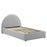Resort Upholstered Fabric Arched Round Platform Bed