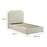 Keynote Upholstered Fabric Curved Platform Bed