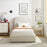 Keynote Upholstered Fabric Curved Platform Bed