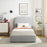 Keynote Upholstered Fabric Curved Platform Bed