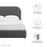 Keynote Upholstered Fabric Curved Platform Bed