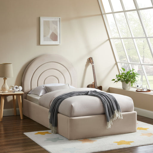 Solana Arched Performance Velvet Platform Bed