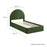 Solana Arched Performance Velvet Platform Bed