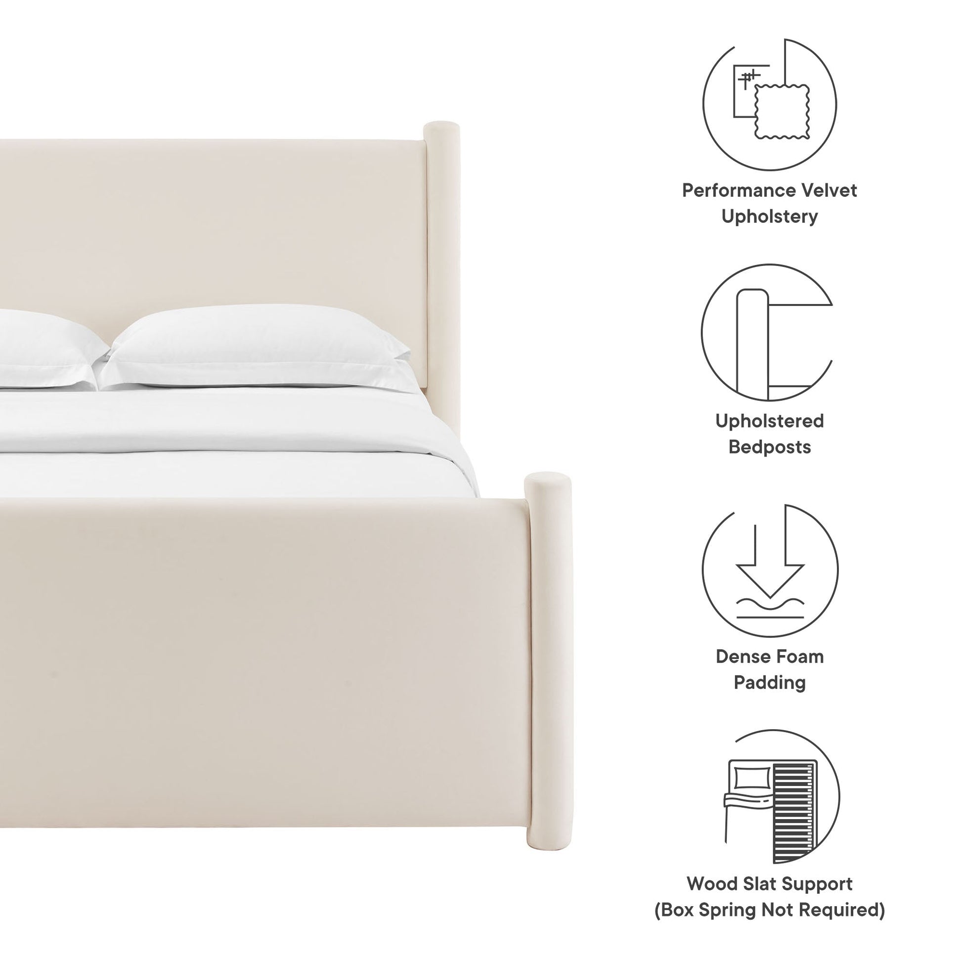 Rael Performance Velvet Platform Bed
