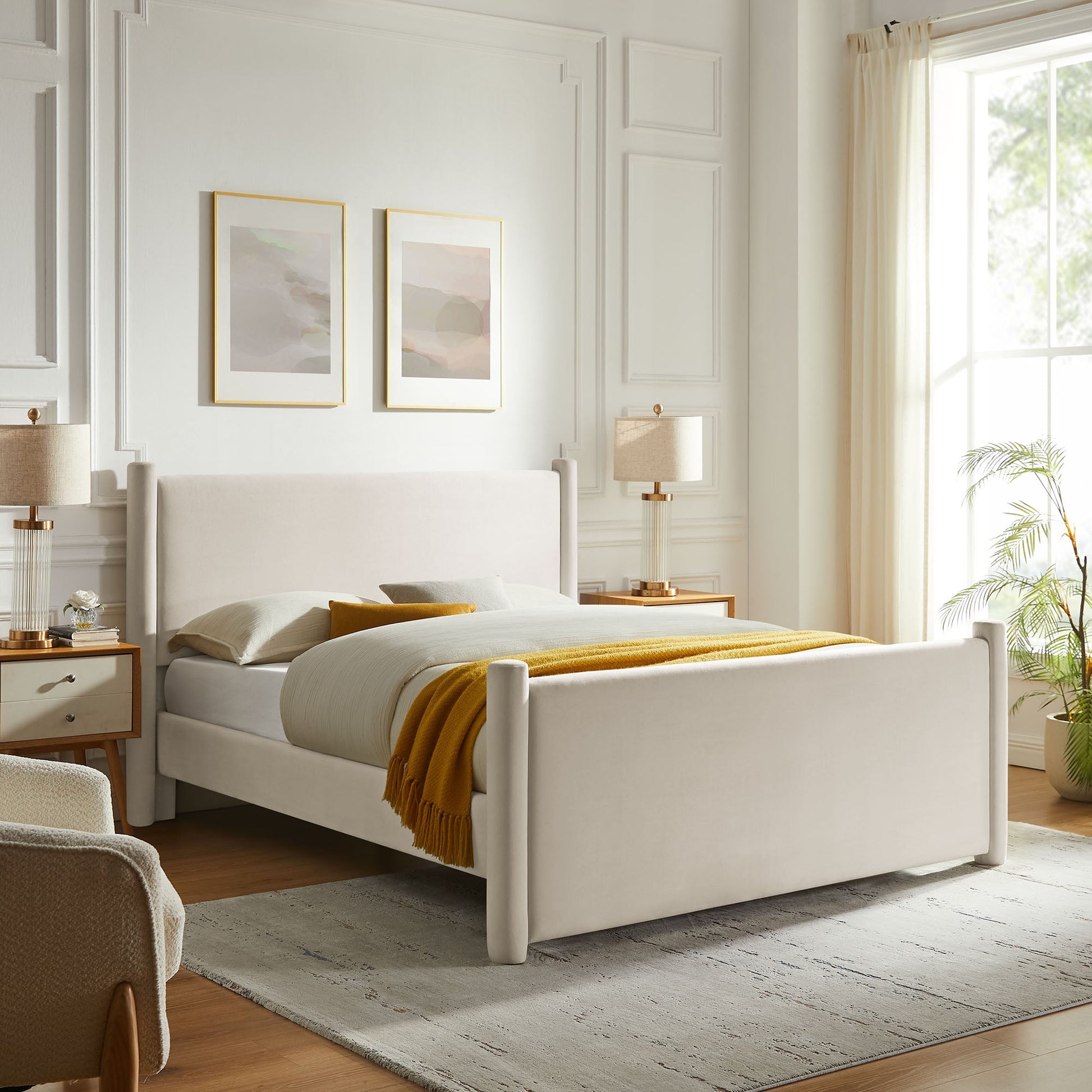 Rael Performance Velvet Platform Bed