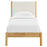Olea Channel Tufted Boucle Solid Wood Platform Bed