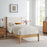 Olea Channel Tufted Boucle Solid Wood Platform Bed