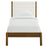 Olea Channel Tufted Boucle Solid Wood Platform Bed