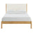 Olea Channel Tufted Boucle Solid Wood Platform Bed