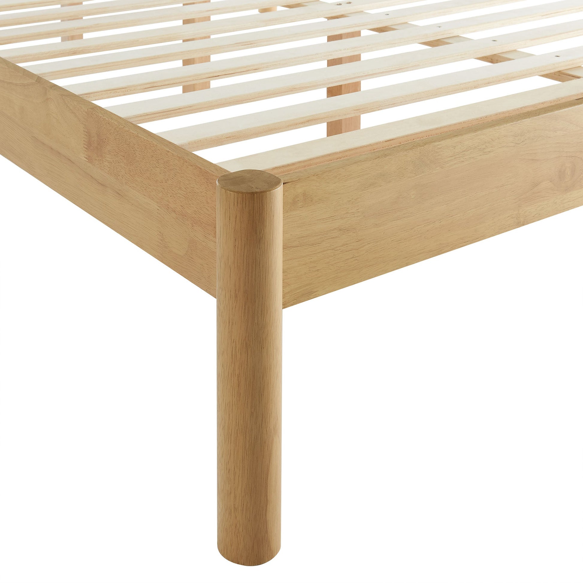 Olea Channel Tufted Boucle Solid Wood Platform Bed