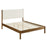 Olea Channel Tufted Boucle Solid Wood Platform Bed