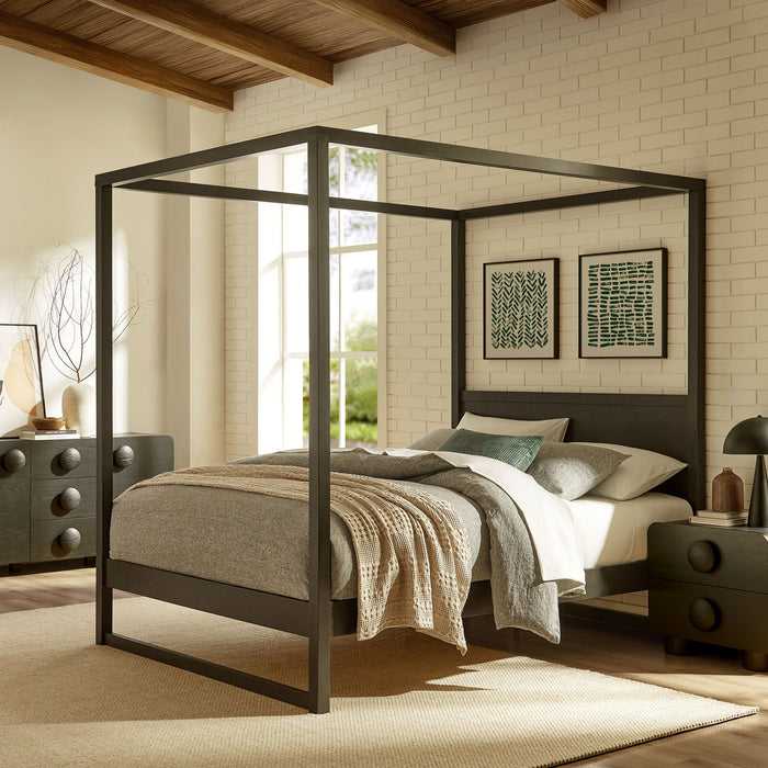 Alva Wood Canopy Platform Bed