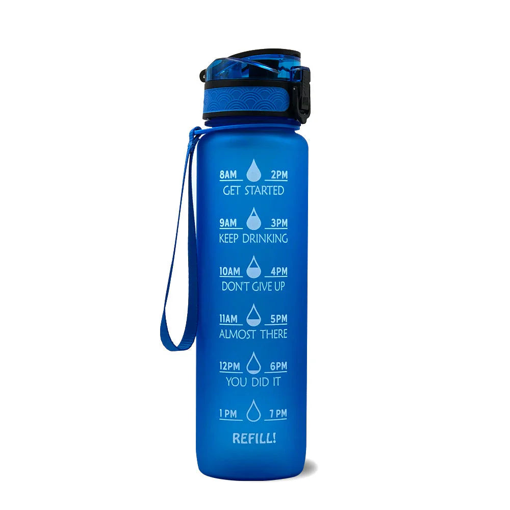 Motivational Hydration Bottle, Time-Track Design