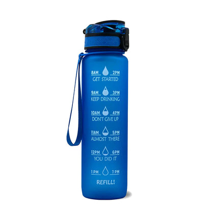 Motivational Hydration Bottle, Time-Track Design