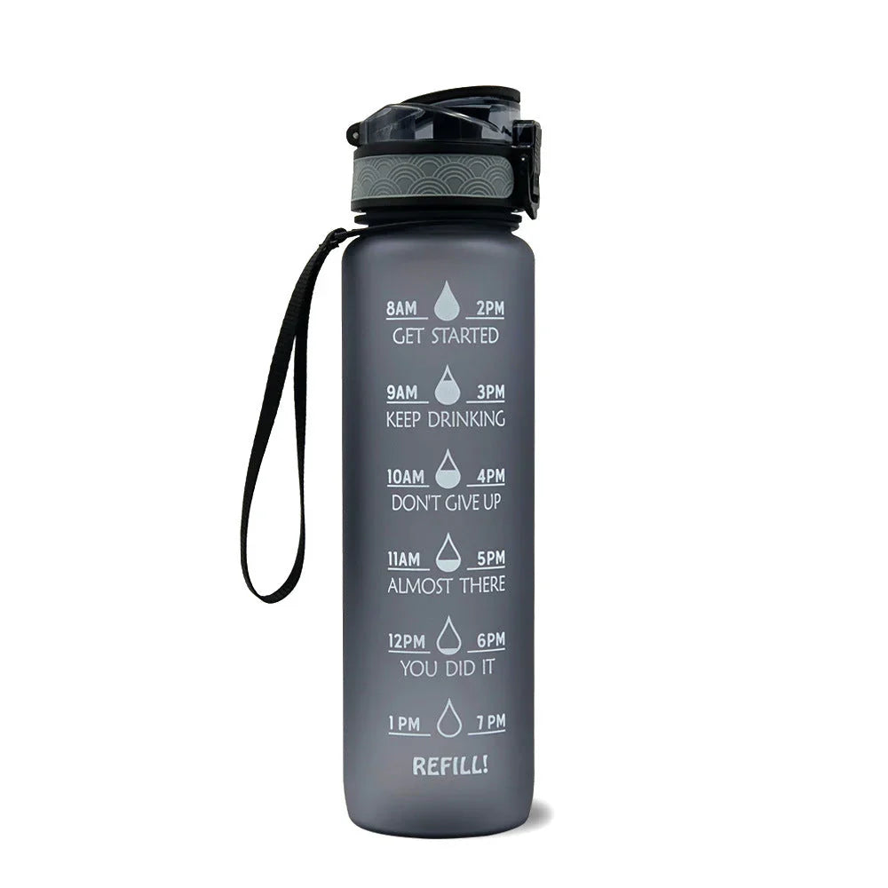 Motivational Hydration Bottle, Time-Track Design