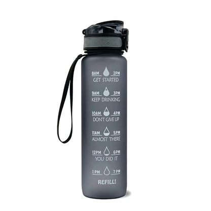 Motivational Hydration Bottle, Time-Track Design