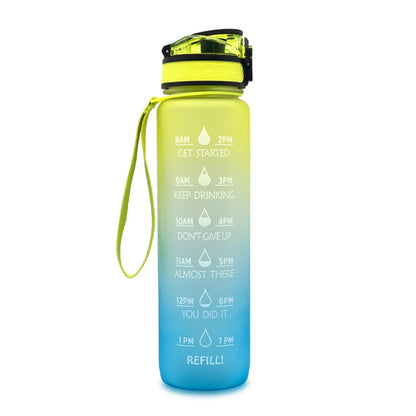 Motivational Hydration Bottle, Time-Track Design