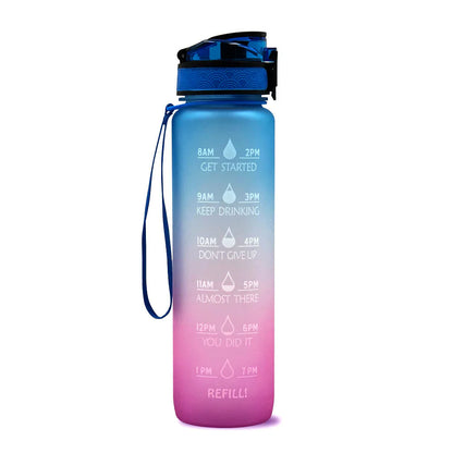 Motivational Hydration Bottle, Time-Track Design