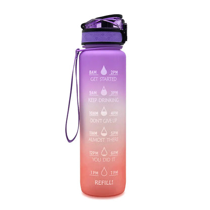 Motivational Hydration Bottle, Time-Track Design