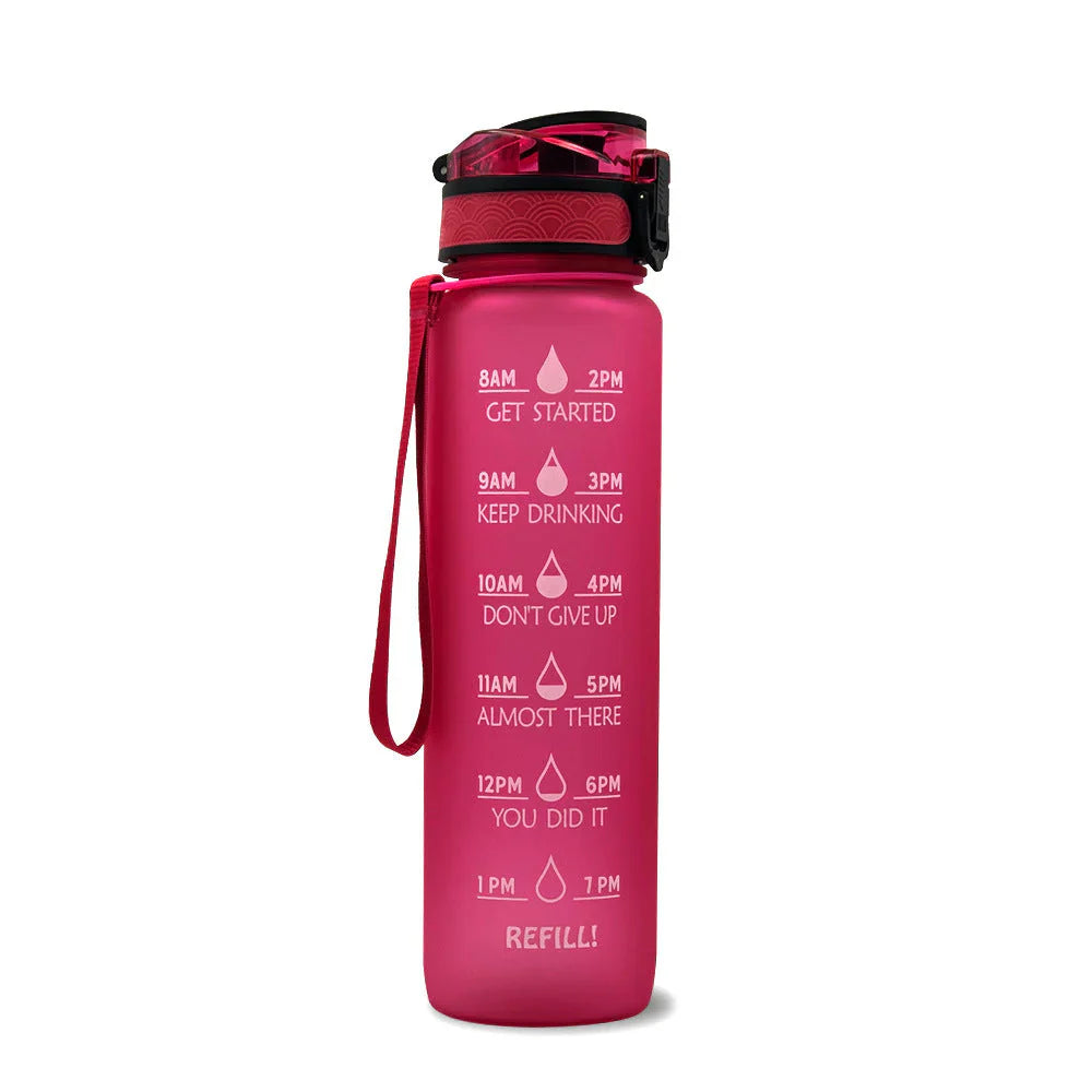 Motivational Hydration Bottle, Time-Track Design