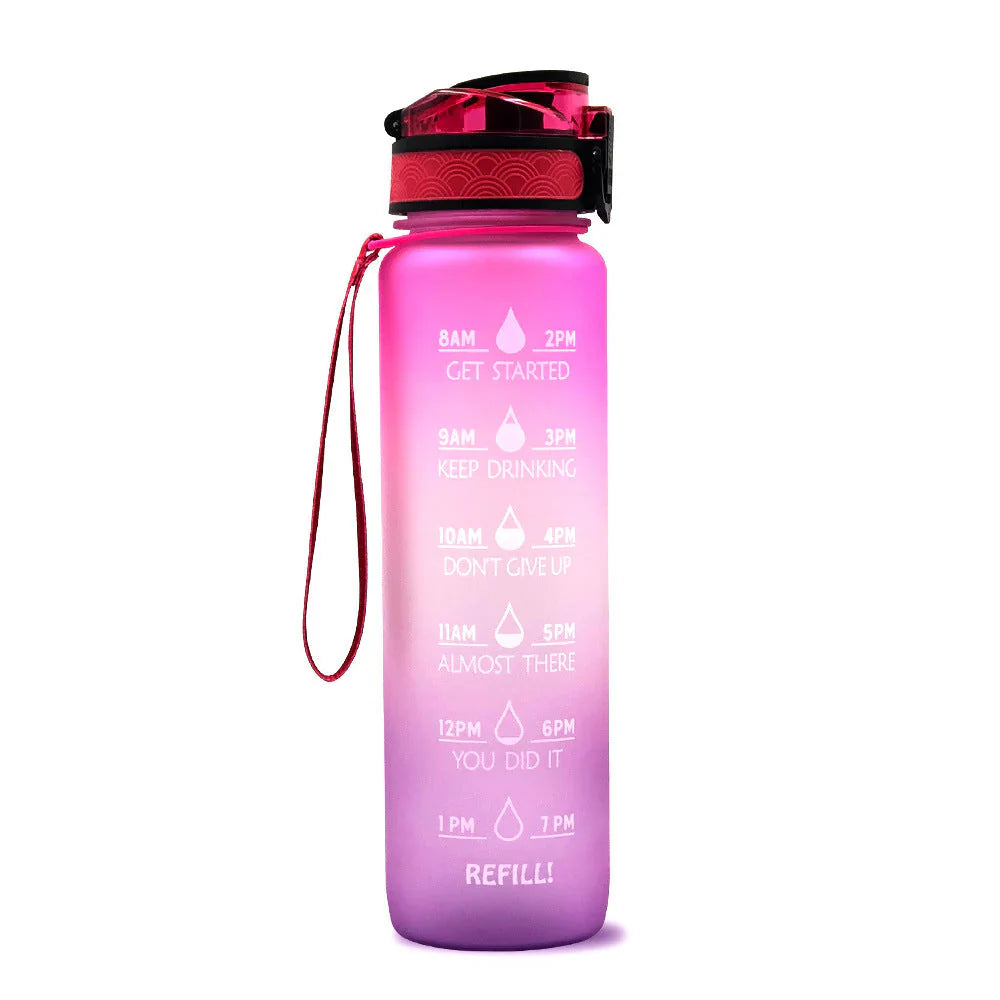 Motivational Hydration Bottle, Time-Track Design