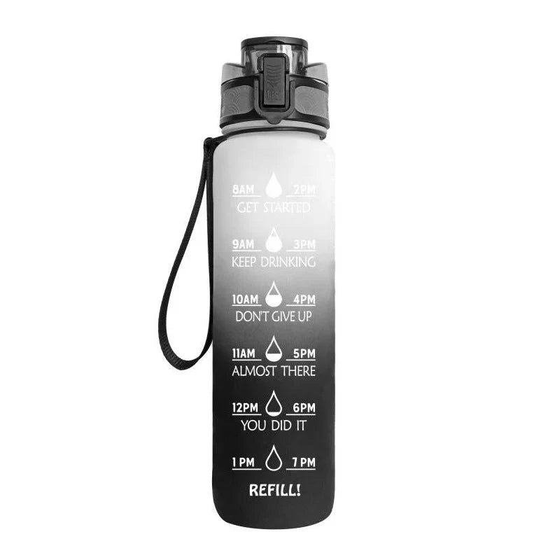 Motivational Hydration Bottle, Time-Track Design