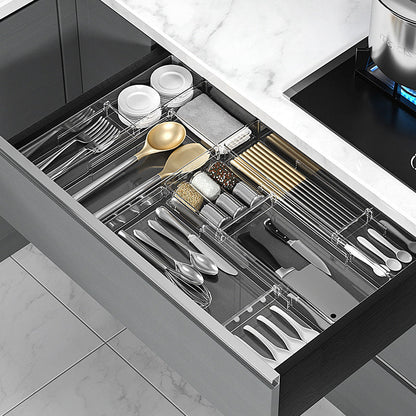 Adjustable Drawer Organizer Space-Saving Kitchen Insert