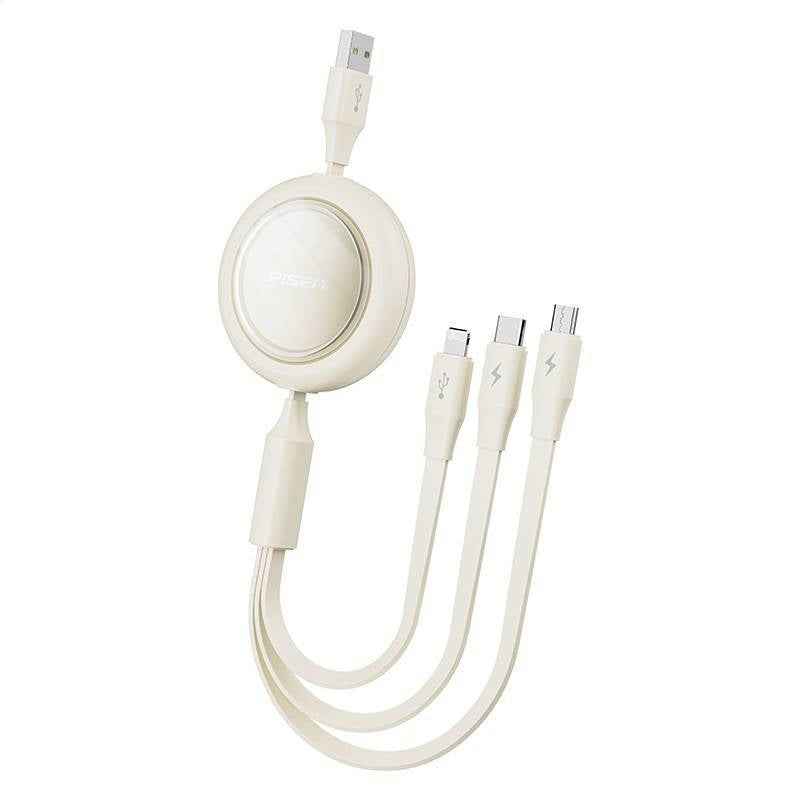 Versatile 3-in-1 Charging Cable, Efficient Design