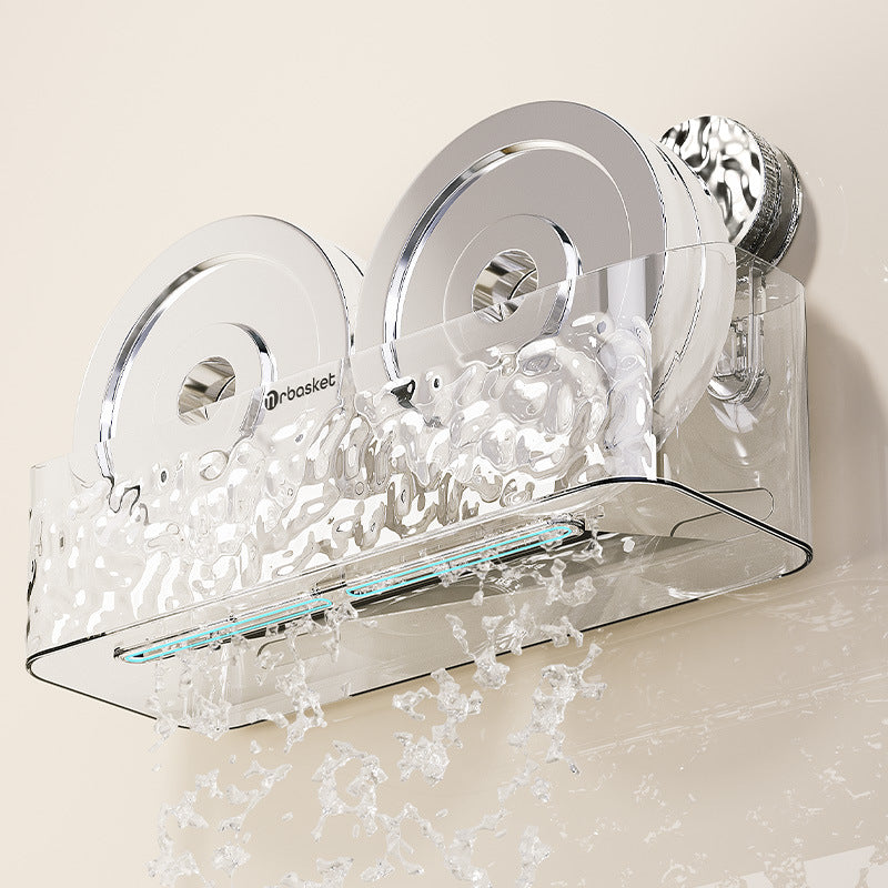 Étagère de salle de bain à ventouse étanche et sans perçage