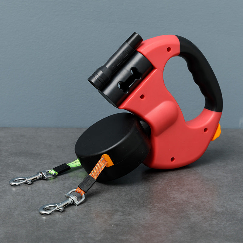 Practical Double Dog Leash, Anti-Tangle Design