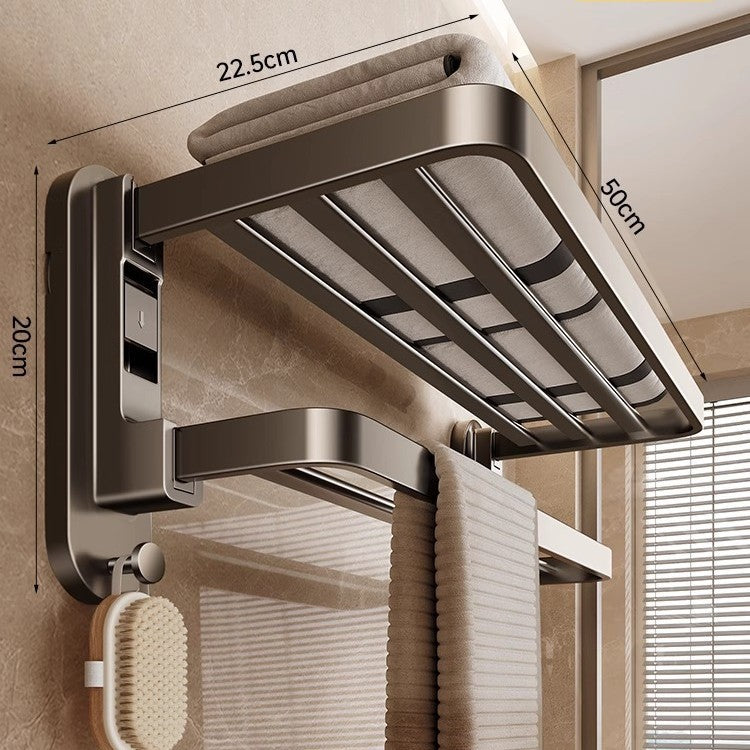 Foldable Suction Cup Towel Rack, Space-Saving